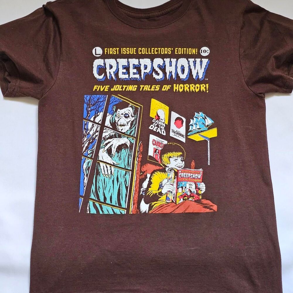 Creepshow Collector’s Edition T-Shirt Brown Men’s Small Horror Graphic Tee